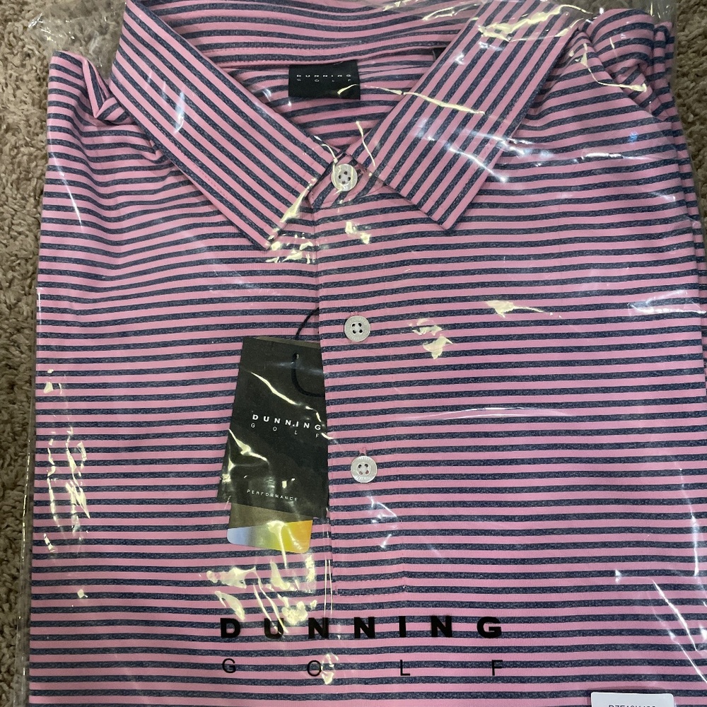 New Dunning Golf performance polo men’s XL